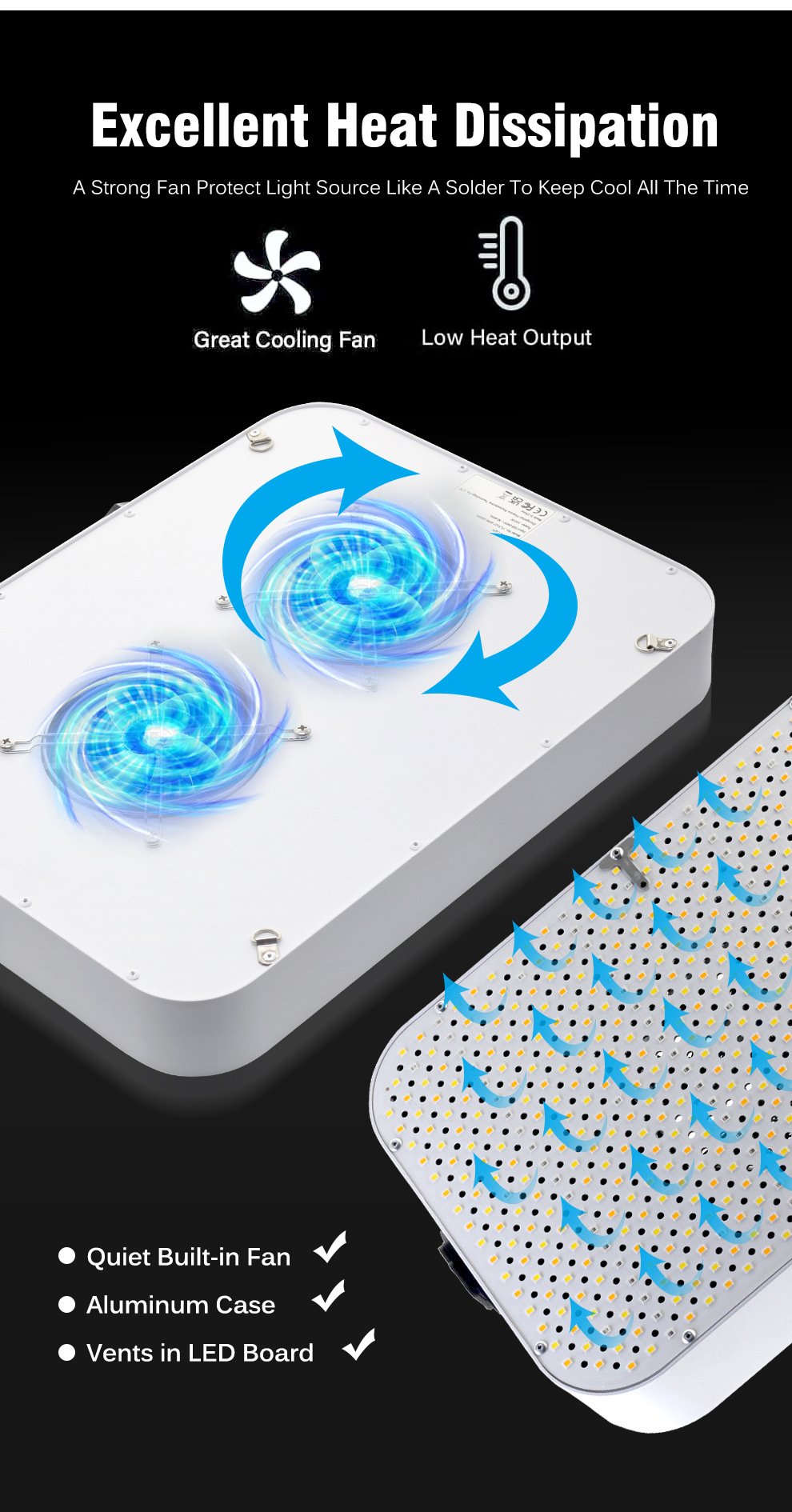 high ppfd full spectrum led grow light