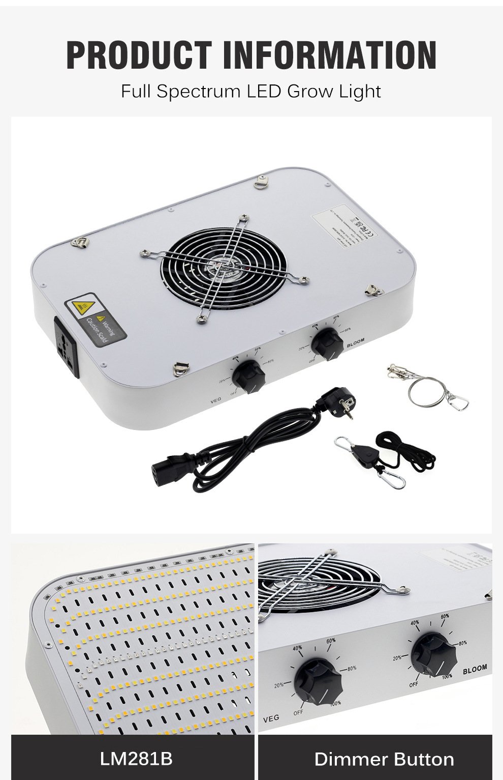 high ppfd full spectrum led grow light