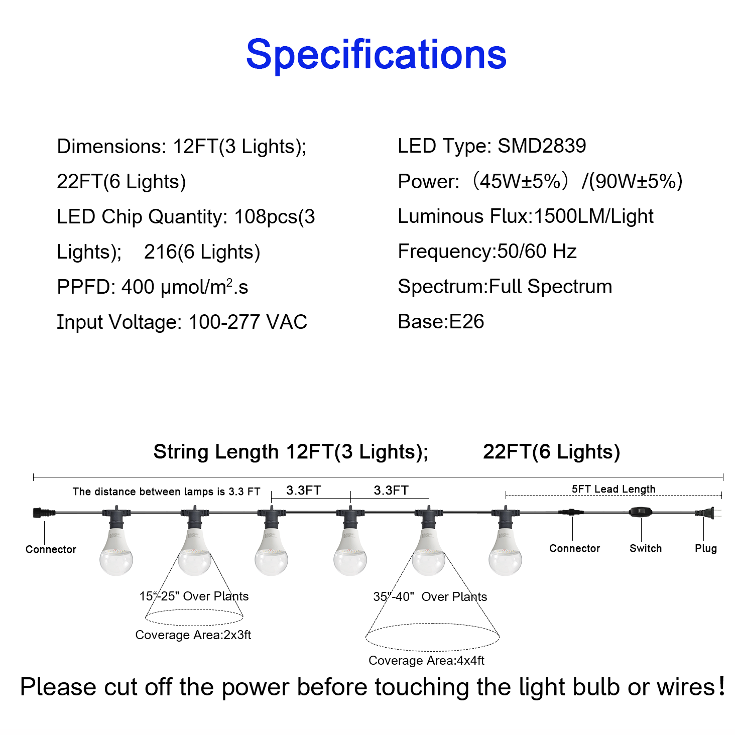 economical led string grow lights